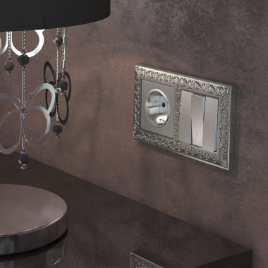 Набор клавиш для выключателя трехклавишного (cеребряный рифленый) W1139009 — Multielectrika