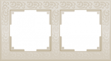 Рамка на 2 поста Flock (слоновая кость) W0022303 — Multielectrika