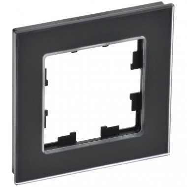 Рамка на 1 пост IEK Brite РУ-1-2-Бр стекло черный матовый — Multielectrika