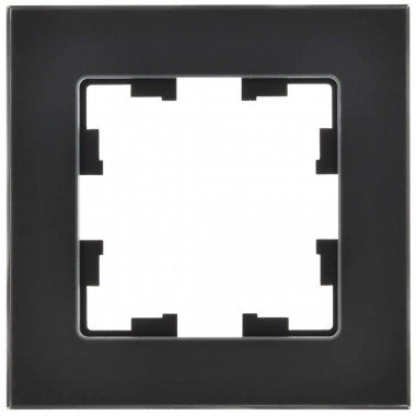 Рамка на 1 пост IEK Brite РУ-1-2-Бр стекло черный матовый — Multielectrika