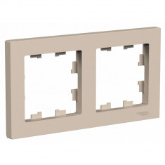 Рамка на 2 поста Systeme Electric AtlasDesign универсальная, песочный &mdash; Multielectrika