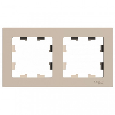 Рамка на 2 поста Systeme Electric AtlasDesign универсальная, песочный — Multielectrika