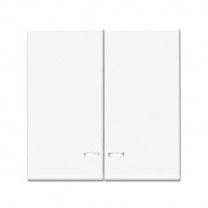 Выключатель двухклавишный Systeme Electric ArtGallery с подсветкой, 10АХ, лотос &mdash; Multielectrika