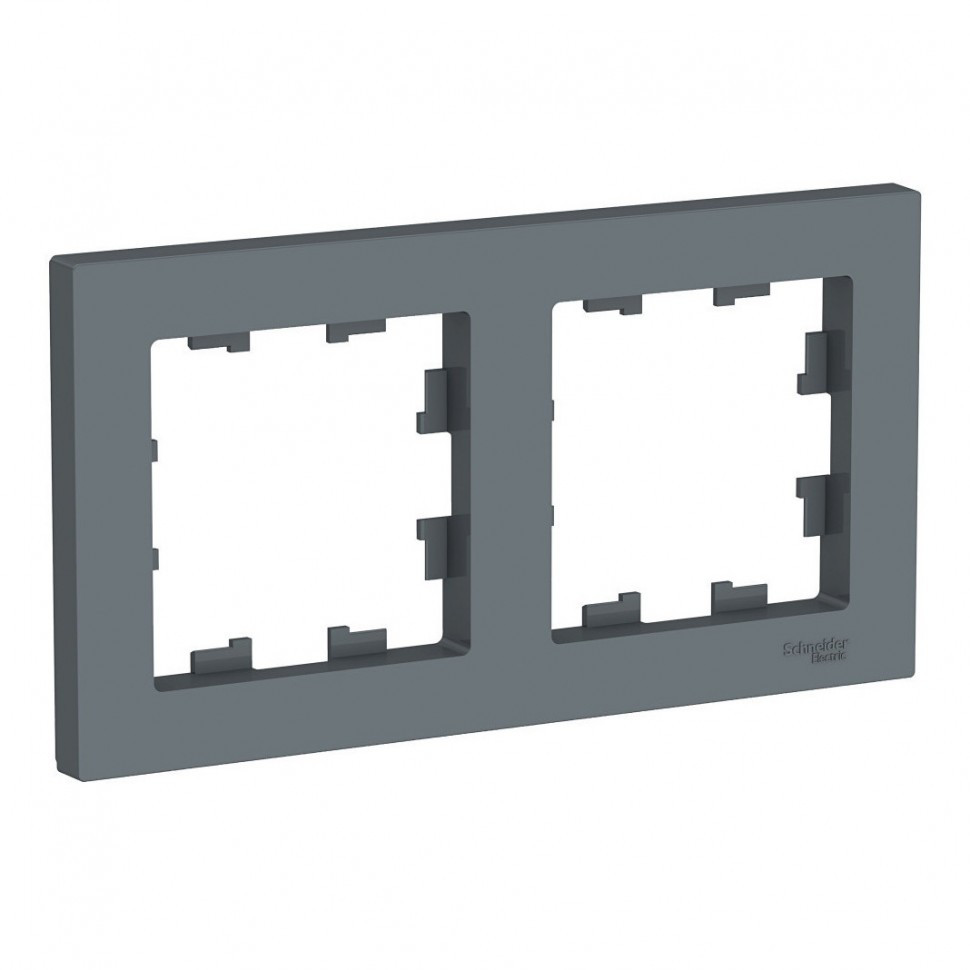 Рамка Schneider Electric Atlas Design на 2 поста, грифель фото 1 — Multielectrika