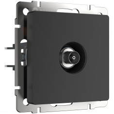 ТВ-розетка проходная (черный матовый) W1184008 &mdash; Multielectrika