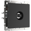 ТВ-розетка проходная (черный матовый) W1184008 фото 1 &mdash; Multielectrika
