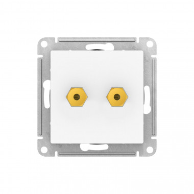 Аудиорозетка двойная Systeme Electric AtlasDesign лотос — Multielectrika