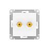 Аудиорозетка двойная Systeme Electric AtlasDesign лотос