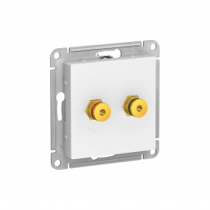 Аудиорозетка двойная Systeme Electric AtlasDesign лотос &mdash; Multielectrika