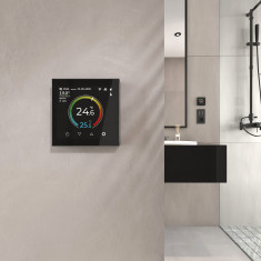 Умный сенсорный терморегулятор с LCD дисплеем черный W1851108 &mdash; Multielectrika