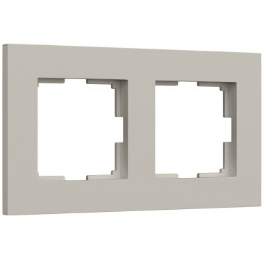 W0022917/ Рамка на 2 поста Slab (дымчатый софт) W0022917 — Multielectrika