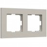 W0022917/ Рамка на 2 поста Slab (дымчатый софт) W0022917