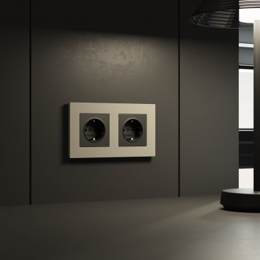 W0022917/ Рамка на 2 поста Slab (дымчатый софт) W0022917 &mdash; Multielectrika