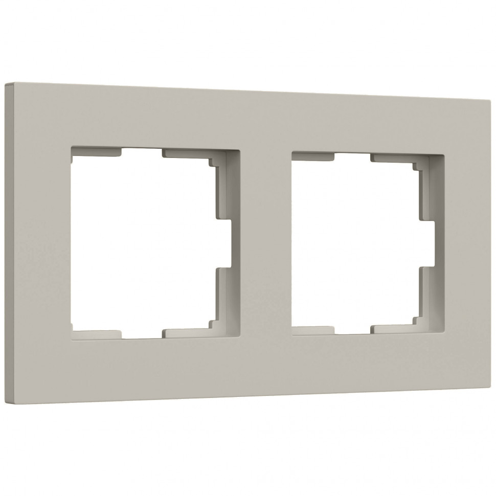 Рамка на 2 поста Slab дымчатый софт W0022917 фото 1 &mdash; Multielectrika