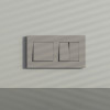 Рамка на 2 поста Slab дымчатый софт W0022917 фото 4 &mdash; Multielectrika