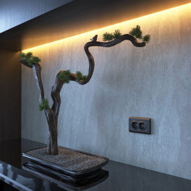 Розетка двойная с заземлением (графит рифленый) W1172004 &mdash; Multielectrika