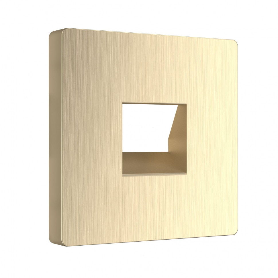 Накладка для телефонной розетки RJ11 (шампань рифленый) WL10-RJ-11-CP фото 1 — Multielectrika