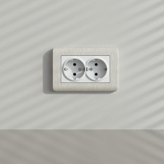 Рамка из поликарбоната для двойной розетки Stream перламутровый W0082113 &mdash; Multielectrika
