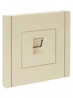 IEK FORTE&amp;PIANO Розетка компьютерная RJ45 кат.5E FP432 ваниль, FP-K10-1-K10 &mdash; Multielectrika