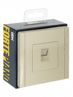 IEK FORTE&amp;PIANO Розетка компьютерная RJ45 кат.5E FP432 ваниль, FP-K10-1-K10 &mdash; Multielectrika