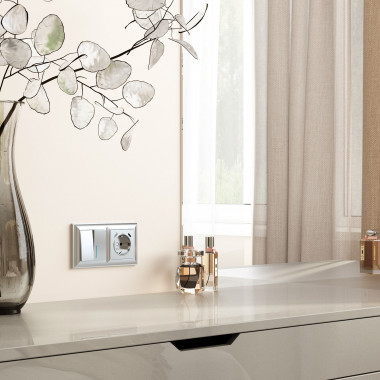 Рамка из поликарбоната на 2 поста Fiore серебряный W0022206 &mdash; Multielectrika