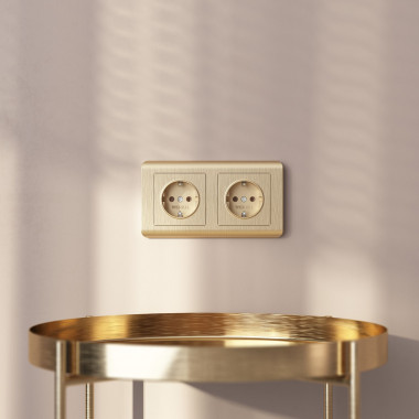 Рамка из поликарбоната на 2 поста Stream шампань W0022111 &mdash; Multielectrika