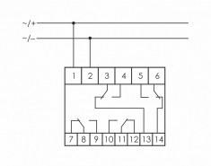 Реле промежуточный электромагнитный (Ампер-4x8 / Волт-12 AC/DC / Контакт-4NO/NC) PK-4P-12 &mdash; Multielectrika