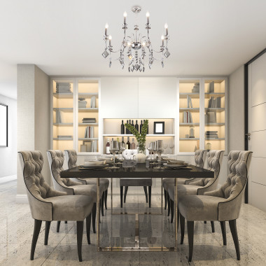 Умный подвесной светильник 10120/8 хром — Multielectrika