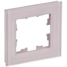 Рамка на 1 пост IEK Brite РУ-1-2-Бр стекло розовый матовый &mdash; Multielectrika