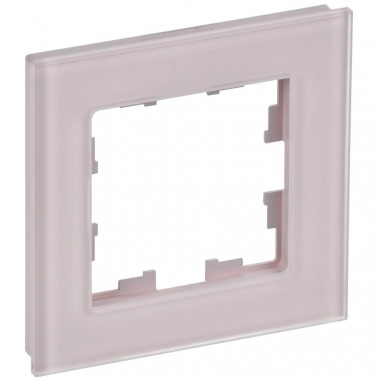 Рамка на 1 пост IEK Brite РУ-1-2-Бр стекло розовый матовый — Multielectrika