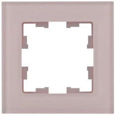 Рамка на 1 пост IEK Brite РУ-1-2-Бр стекло розовый матовый &mdash; Multielectrika