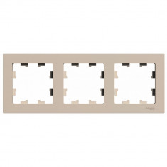 Рамка на 3 поста Systeme Electric AtlasDesign универсальная, песочный &mdash; Multielectrika