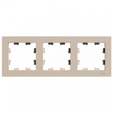 Рамка на 3 поста Systeme Electric AtlasDesign универсальная, песочный — Multielectrika