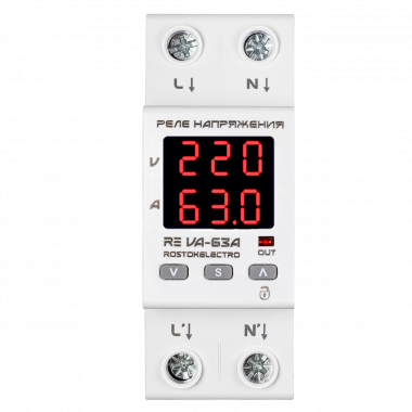 Реле напряжения c контролем тока DigiTOP RE VA-63A — Multielectrika