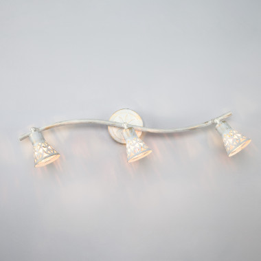 Настенный светильник с металлическими плафонами 20027/3 белый с золотом &mdash; Multielectrika