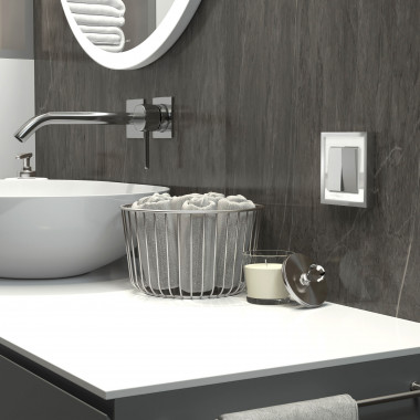 Рамка из металла на 1 пост Baguette белый/серебро W0012850 — Multielectrika