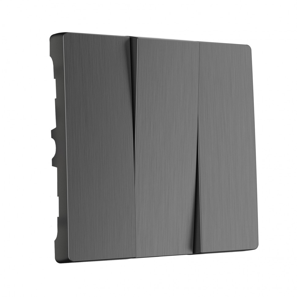 Набор клавиш для выключателя трехклавишного (графит рифленый) W1139004 фото 1 &mdash; Multielectrika