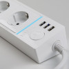 Розеточный блок 4-х местный + 3 USB белый WL20-04-03 фото 4 — Multielectrika