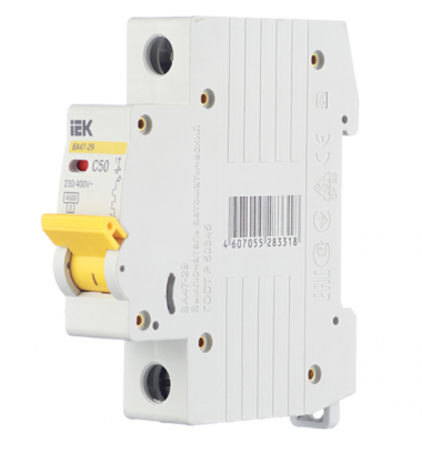 Автоматический выключатель ВА47-29 1Р 50А 4,5кА характеристика С IEK MVA20-1-050-C — Multielectrika