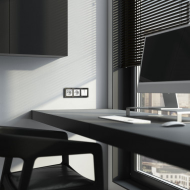 Выключатель двухклавишный проходной с подсветкой (белый) W1122101 — Multielectrika