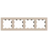 Рамка на 4 поста Systeme Electric AtlasDesign универсальная, песочный фото 2 — Multielectrika