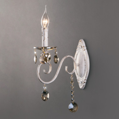 Бра с хрусталем 10104/1 белый с золотом — Multielectrika