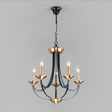 Подвесная люстра в стиле лофт 60098/5 черный — Multielectrika