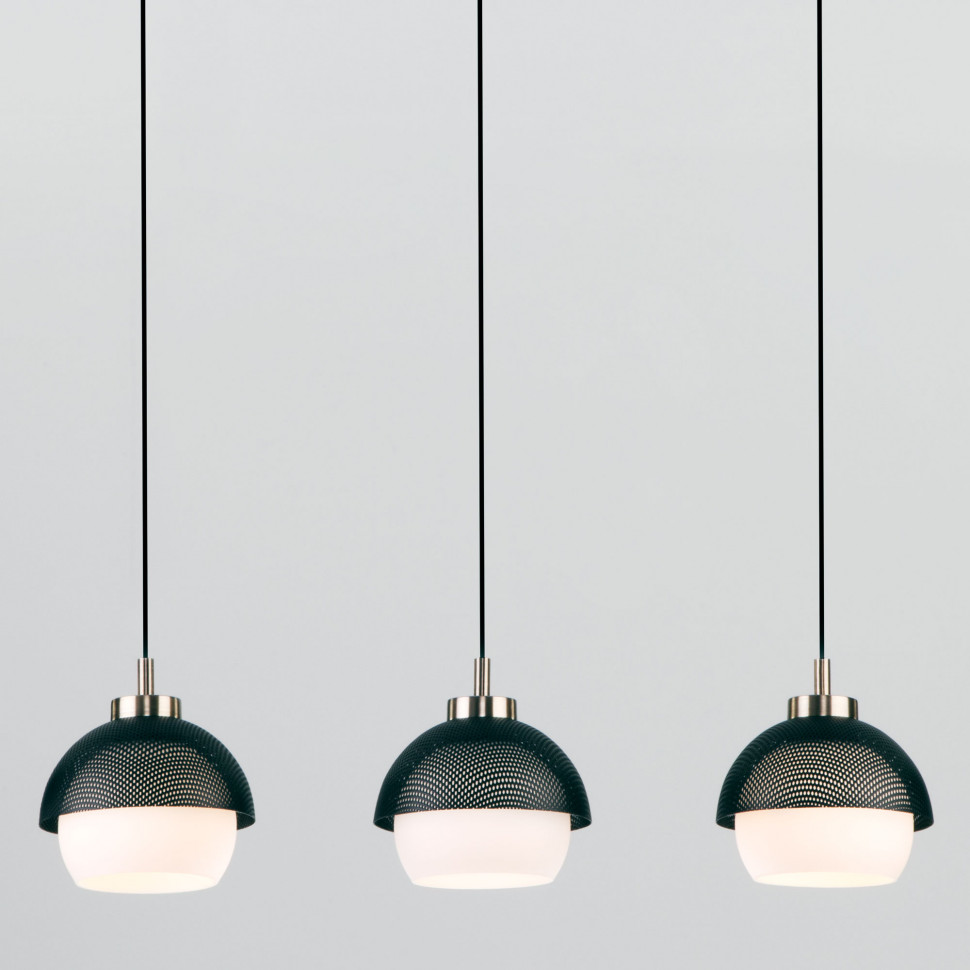 Подвесной светильник 50106/3 античная бронза/черный фото 1 — Multielectrika