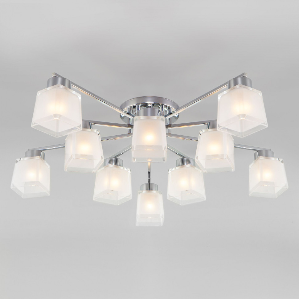 Потолочная люстра со стеклянными плафонами 30162 хром фото 1 &mdash; Multielectrika