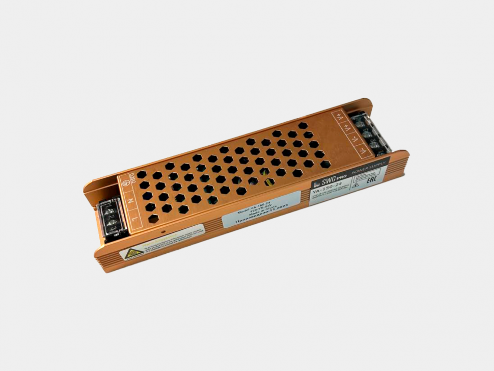 Компактный блок питания в металлическом корпусе, IP20, 150W, 24V, YA-150-24 фото 1 — Multielectrika