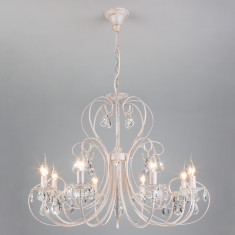 Люстра с хрусталем 3305/8 белый с золотом &mdash; Multielectrika