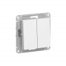 Выключатель двухклавишный Systeme Electric AtlasDesign 10А, лотос