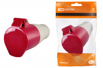 Розетка 225 переносная 3Р+РЕ+N 32А 380В IP44 TDM — Multielectrika