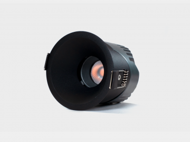 RC-D84-12-BL-WW65, светильник встраиваемый, 12Вт, черный, IP65, 55 гр, 3000К, D84, поворотный — Multielectrika